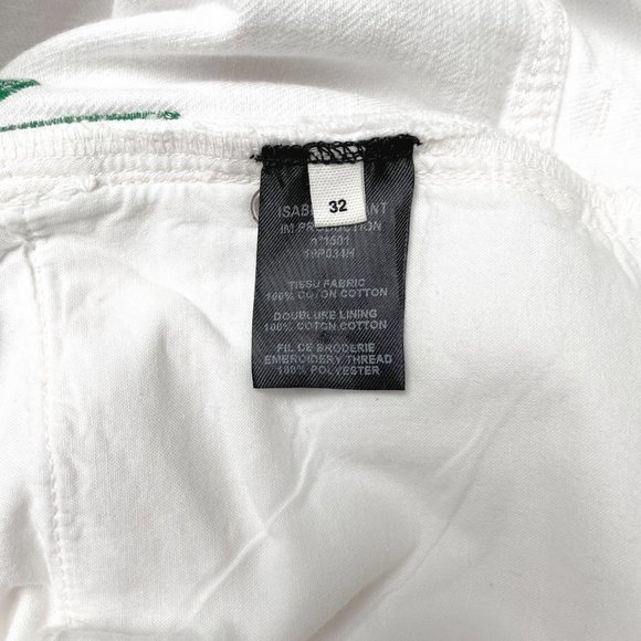 Isabel Marant Jasper Native Embroidered Denim Jeans -  White | 32 - Picture 8 of 12